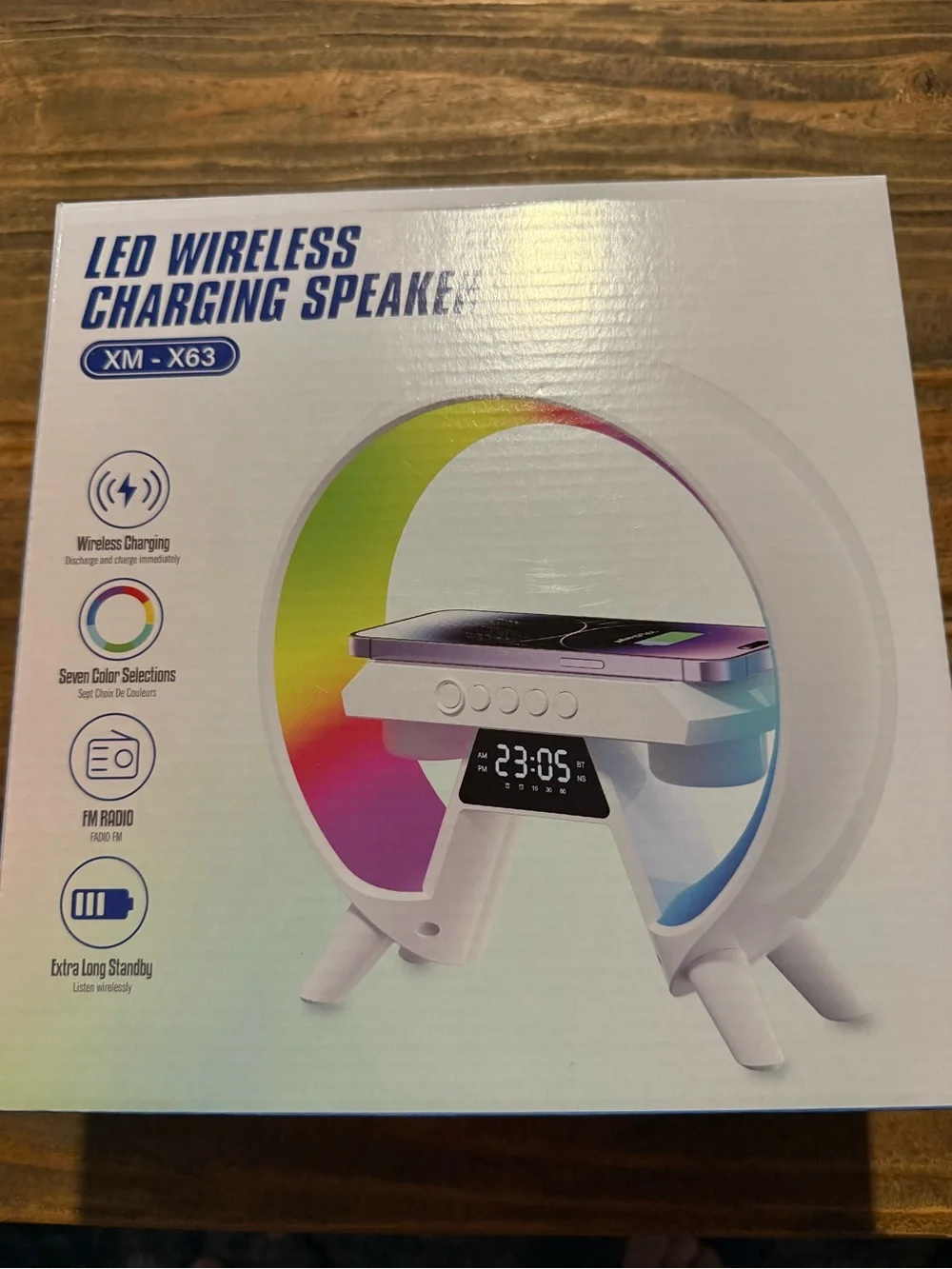 LED Wireless Charging Speaker XM-X63 - White